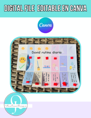 Tabla De Rutina Diaria para niños / EDITABLE DESDE CANVA GRATIS / ACTIVIDADES BASICAS PARA NIÑOS PUEDE EDITAR EN SU IDIOMA DE PREFERENCIA