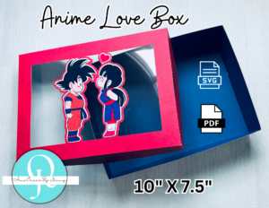 BOX GOKU/ DIGITAL FILE / SVG / PDF / Cricut, Cameo, Scan cut/ valentines / fathers day / birthday / CAJA GOKU Y NOVIA