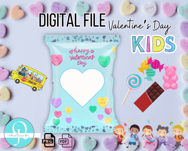 Chipsbags Candy Valentine's Day KIDS Png / Pdf