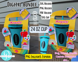 Paquete Teachers Day / Holder PNG / Holder SVG / Holder PDF / SVG Cup 24 oz liquidos frios / Digital file / English & Español