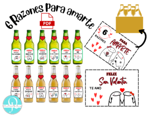6 Razones Para Amarte / PDF / valentines day etiquetas de cerveza corona / heineken / valentines / dia del padre /