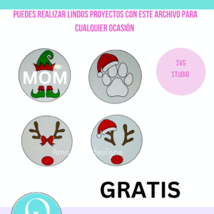 DISEÑOS PARA ACRILICOS / SVG / STUDIO / DIGITAL FILE / CHRISTMAS