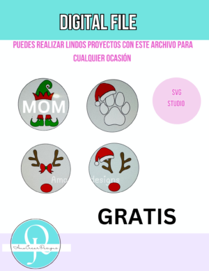 ACRILICOS DISEÑOS PARA ACRILICOS / SVG / STUDIO / DIGITAL FILE / CHRISTMAS