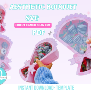 Aesthetic Bouquet / SVG / CRICUT / STUDIO / PDF TIJERAS Valentines / mothers day