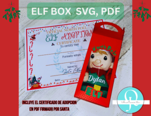 Caja ELF BOX / SVG/ PDF / STUDIO / INCLUYE CERTIFICADO DE ADOPCION / christmas