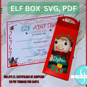ELF BOX / SVG/ PDF / STUDIO / INCLUYE CERTIFICADO DE ADOPCION / christmas