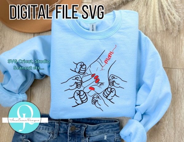 MOM'S HAND / SVG / STUDIO / DIGITAL FILE / CRICUT /CAMEO / SCAN CUT