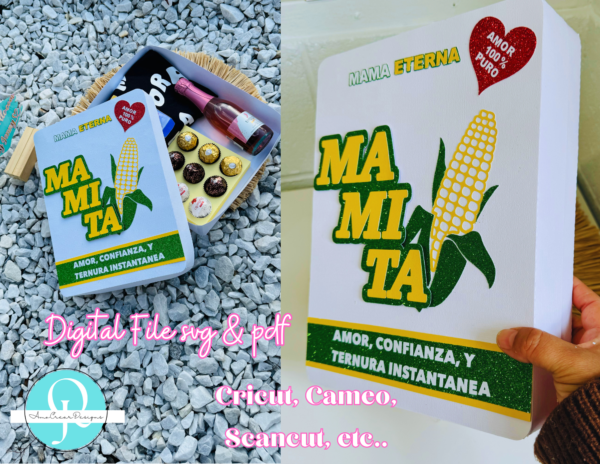 MASECA Box / mothers day / SVG / PDF / Cricut, Cameo / Scan cut / Tijeras / descarga digital