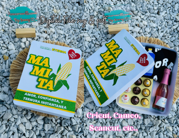 MASECA Box / mothers day / SVG / PDF / Cricut, Cameo / Scan cut / Tijeras / descarga digital