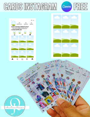 PLANTILLA EDITABLE DE INSTAGRAM DE TARJETAS DE PRESENTACION / CARDS / DESDE CANVA GRATIS