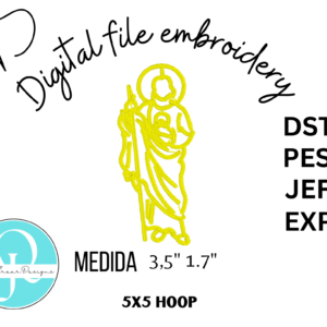 SAN JUDITAS BORDADO / EMBROIDERY / FORMATOS DST, PES, EXP, JEF / DIGITAL FILE / BORDADO
