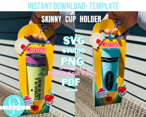 SKINNY CUP HOLDER / TEACHERS DAY HOLDER / TUMBLERS 20 OZ / VASO LARGO DE 16 OZ / svg  / studio