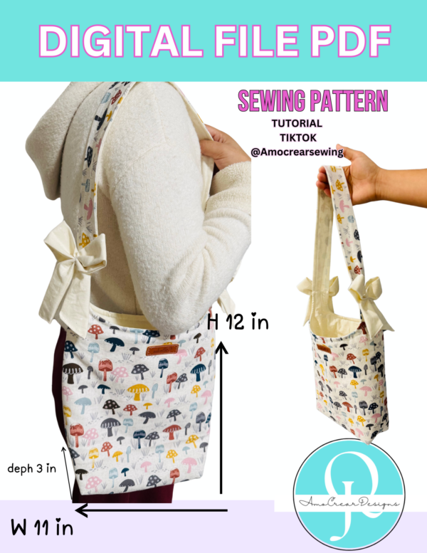 BAG PATTERN SEW / PDF / PRINT / HOME PRINT , DIGITAL FILE - Image 2