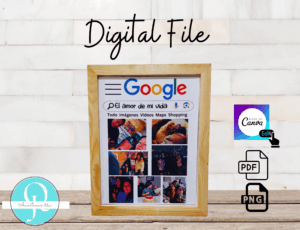 Buscando el amor de mi vida en Google Png / Pdf / Canva edit free / valentines / dia del padre / cumpleaños