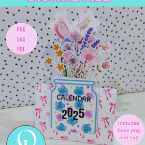 CALENDAR 2025 / FLORES / PNG / PDF / SVG / STUDIO / DIGITAL FILE