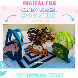 Pack 9 Candy Basket Movie / archivos de corte SVG / STUDIO / Cricut, Cameo, Scan cut / digital file