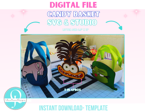 Pack 9 Candy Basket Movie / archivos de corte SVG / STUDIO / Cricut, Cameo, Scan cut / digital file