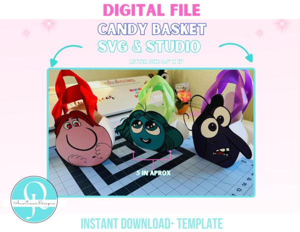 Pack 9 Candy Basket Movie / archivos de corte SVG / STUDIO / Cricut, Cameo, Scan cut / digital file