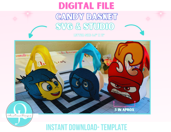 Pack 9 Candy Basket Movie / archivos de corte SVG / STUDIO / Cricut, Cameo, Scan cut / digital file