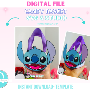 Candy Basket / SVG / STUDIO / DIGITAL FILE / birthday / dulcero
