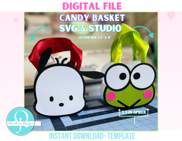 candy basket2.png mockup Amigos de Gatita dulceros Candy Basket 2 Svg / Studio para cricut cameo scan cut etc / digital file