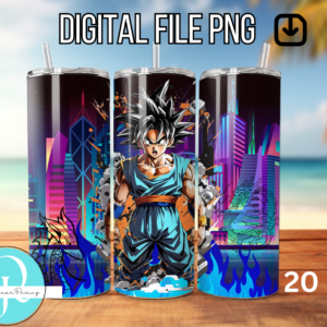 Dragon ball Z / PNG / Envoltura digital tumbler 20 oz