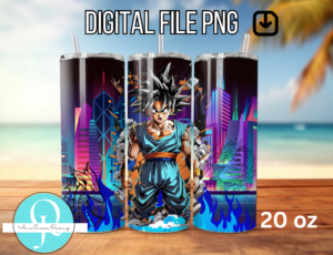 Dragon ball Z / PNG / Envoltura digital tumbler 20 oz