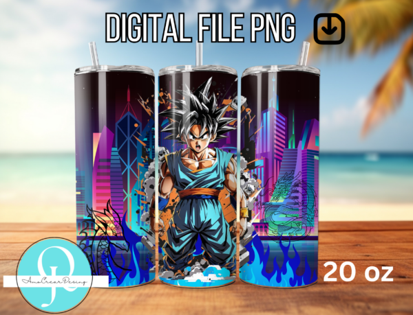 Dragon ball Z / PNG / Envoltura digital tumbler 20 oz
