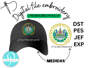 El Salvador Escudo / diseño de bordado, 2 presentaciones solo escudo y parche / digital file / EMBROIDERY DESIGNS