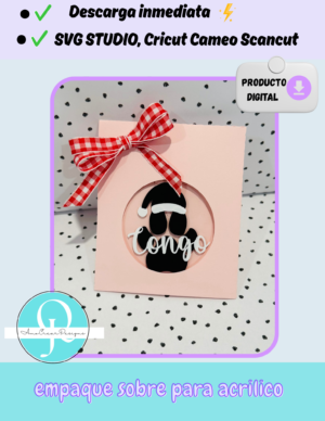 Empaque para acrilicos, navidad, negocio etc, svg studio pdf, cricut cameo, scan cut, archivo digital, descarga inmediata