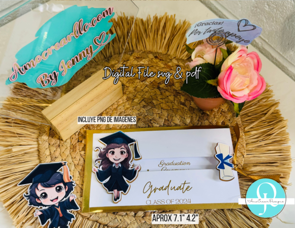 Invitacion Graduacion Temple SVG / PDF Cricut / Studio / Cameo / Scancut tijeras