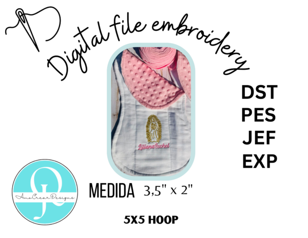LUPITA Embroidery Design / Formatos, DST, PES,JEF,EXP / DIGITAL FILE / BORDADO