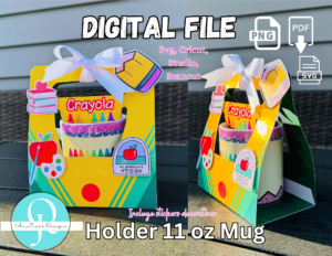 Holder Mug Bundle dia del MaestroSVG / PNG / PDF Cricut, Studio, Scancut / Holder para tazas de 11 oz / Digital File Dia del Maestro, Teachers Day