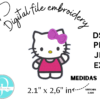 KITTY FELTIE & KEYCHAIN / EMBROIDERY DESIGNS / DISEÑO DE BORDADO / 4 FORMATOS DIFERENTES / PES / DST / EXP / JEF / DIGITAL FILE