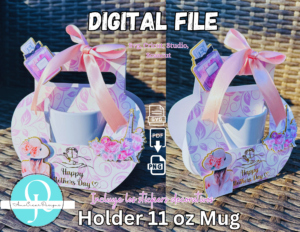 Mothers Day holder mug 11 oz, Svg Cricut, Scancut, Studio, PNG PDF incluye stickers decorativos