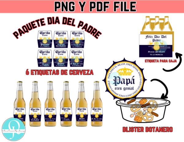 CERVEZA CORONA PAQUETE / FATHERS DAY / DIA DEL PADRE / PNG / PDF / SVG / DIGITAL FILE/ DÍA DEL HOMBRE