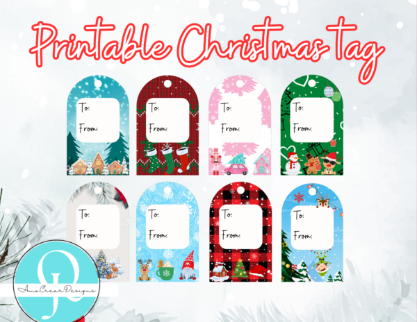 printable christmas tags Etiquetas de Navidad TAGS CHRISTMAS PNG / DIGITAL FILE