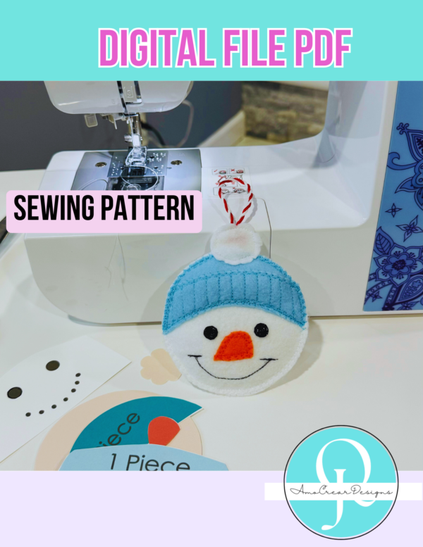 sew 1 snow men face ornaments SNOW MEN FACE ORNAMENT / CHRISTMAS / PDF / SEW PATTERNS / DIGITAL FILE