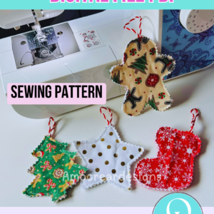 ORNAMENTS Christmas / 4 Ornamentos de Navidad / PDF / Digital file / SEW PATTERN