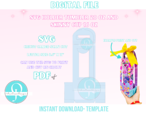 HOLDER Tumbler 20 oz y skinny cup 16 oz / digital svg file/ cricut/ cameo / scancut