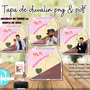 Duvalin Mamasita / Paquete de 4 tapas en PNG & PDF listo para imprimir  / Mothers  Day / digital file