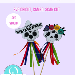 CATRINAS TOPPER / SVG / STUDIO / DIA DE MUERTOS / Cricut, Cameo, Scan cut / digital file