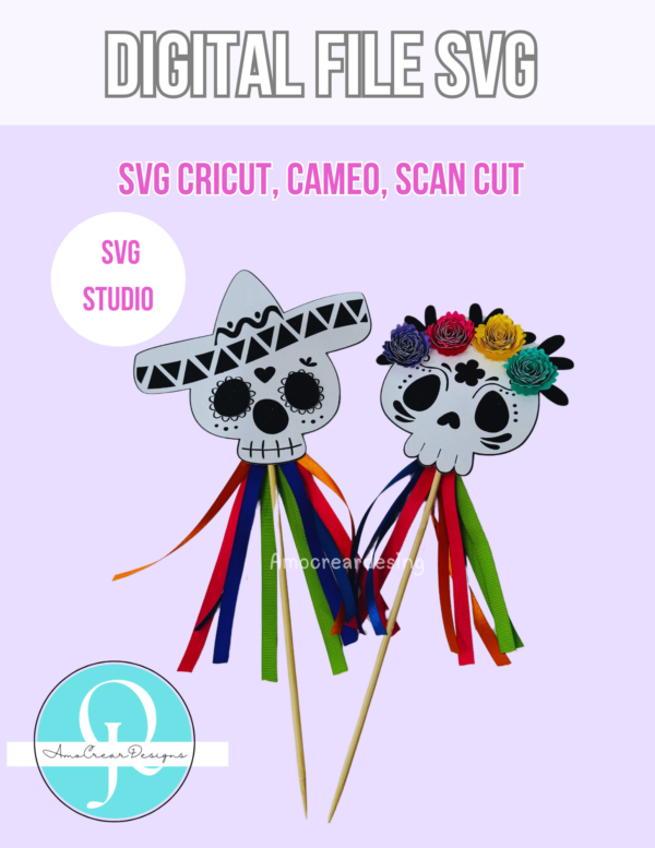 CATRINAS TOPPER / SVG / STUDIO / DIA DE MUERTOS / Cricut, Cameo, Scan cut / digital file