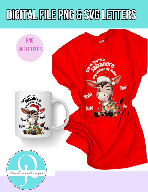 tuki tuki2 TUKI TUKI MI BURRITO SABANERO / PNG / SVG LETRAS / DIGITAL FILE