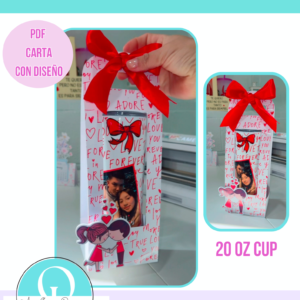 HOLDER TUMBLER VALENTINES 20 oz / PDF / DIGITAL FILE /