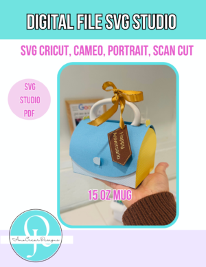 Empaque de taza 15 OZ MUG CAJA TESORO / SVG / PDF / STUDIO / CRICUT / CAMEO / SCANCUT / DIGITAL FILE / valentines