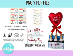 ETIQUETAS DE CERVEZA MODELO / PDF / PNG / DIGITAL FILE