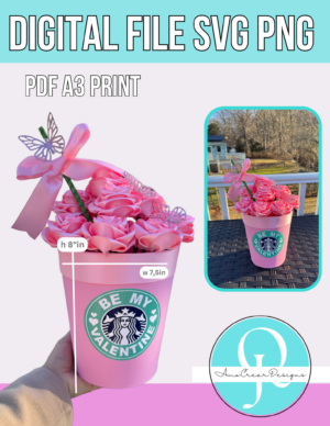 Vaso Starbucks/ CUP BE MY VALENTINES / SVG / STUDIO /CRICUT / CAMEO / SCANCUT / PDF A3 / PNG LOGO / DIGITAL FILE