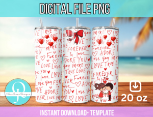 mockup tumbler forever ENVOLTURA TUMBLER FOREVER / VALENTINES / BIRTHDAY / 20 OZ TUMBLER / PNG