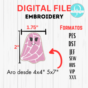 PAN-TASMAS Concha fantasma / pan de concha / concha bordada / embroidery concha bread / digital file / diseño de bordado 7 formatos de bordado diferentes medida 2in x 1,75 in